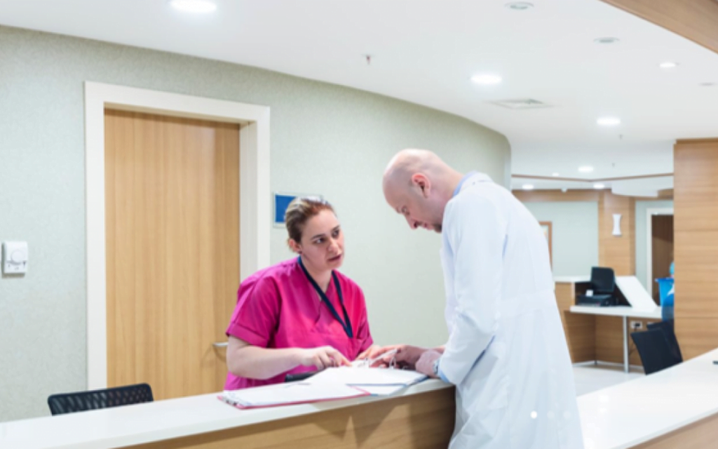 Healthcare environment illustrating the use of advanced air quality management technologies in controlled indoor spaces.